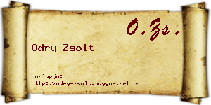 Odry Zsolt névjegykártya